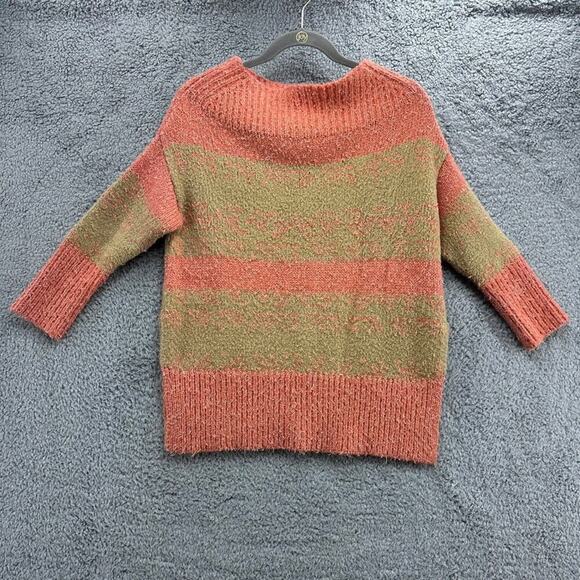 Anthropologie Pilcro Women's XS Knit Sweater Boxy Cut Color Block 3/4 Sleeves - Picture 1 of 12